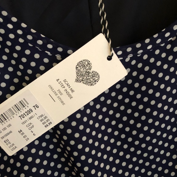 Ulla Popken, Navy Dotted Dress - Picture 3 of 7